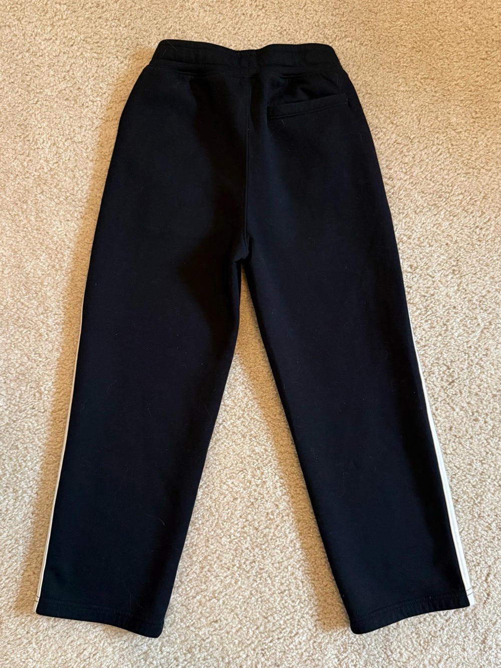 abercrombie kids Black Sweatpants with White Side Stripe